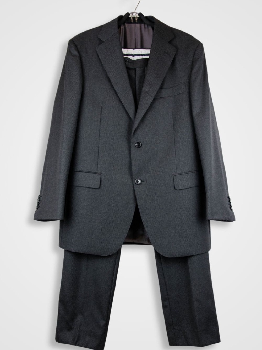 Suitsupply Men's Dark Gray Pinstripe Two-Piece Suit